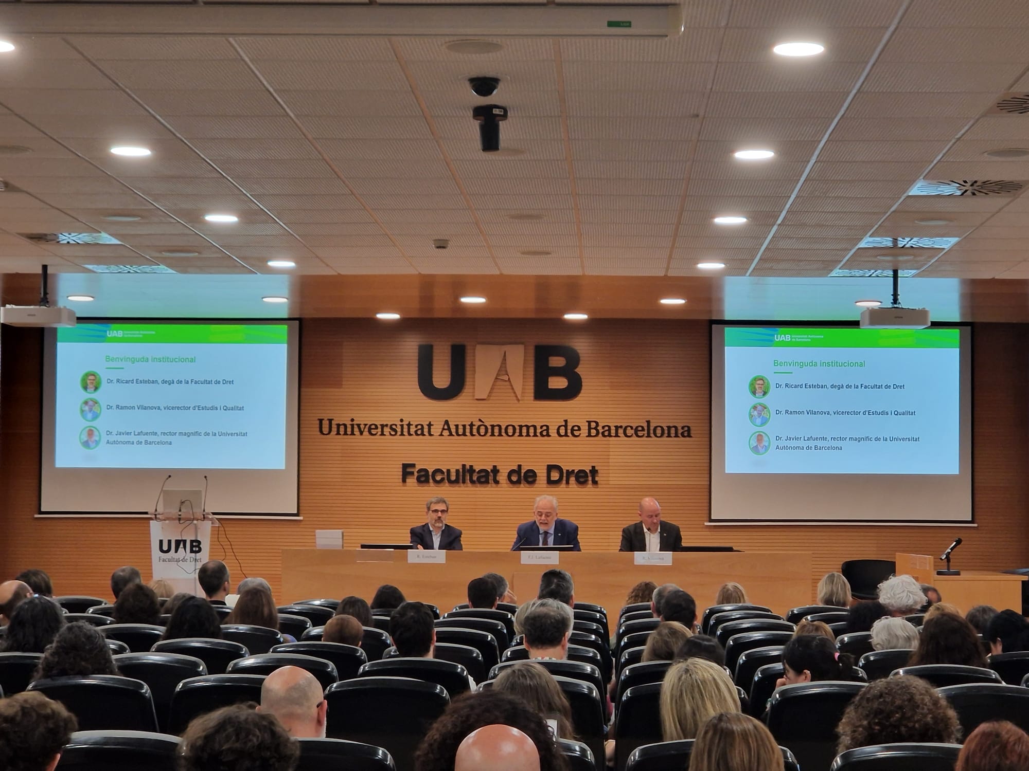 Un moment de la inauguració de la Jornada